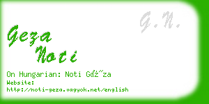 geza noti business card